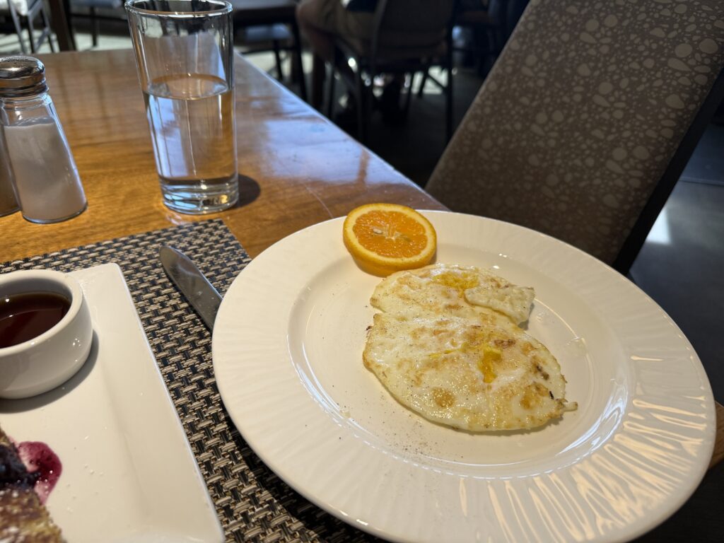 Breakfast at the White Bark Restaurant in the Monache Resort-Mammoth Lakes, CA